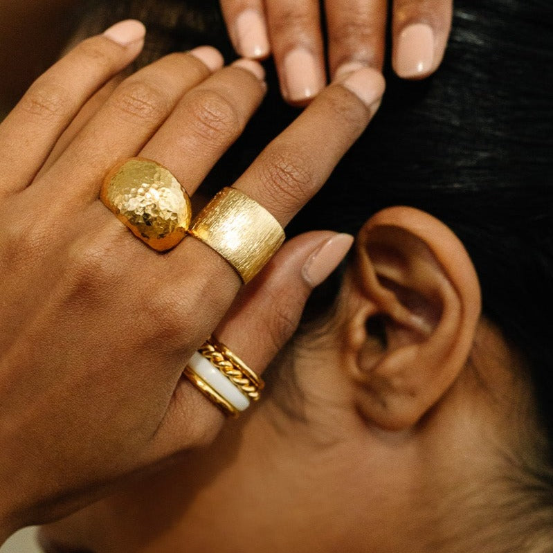 Taz Etched Ring Ethically Brass Jewellery Online Ashepa Ashepa