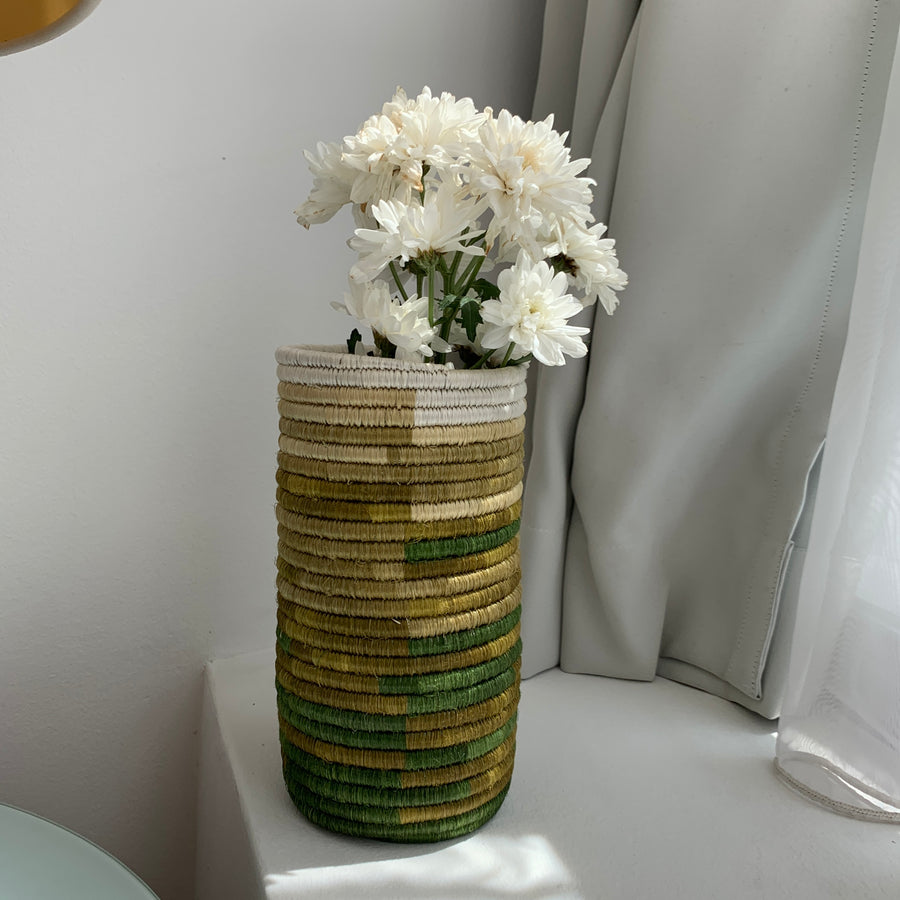 Restorative Greens Vessel - 8" Cylindrical Vase