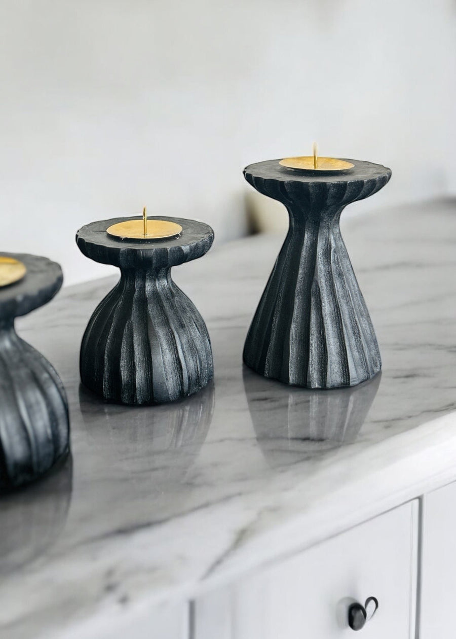 Wood Candle Holders