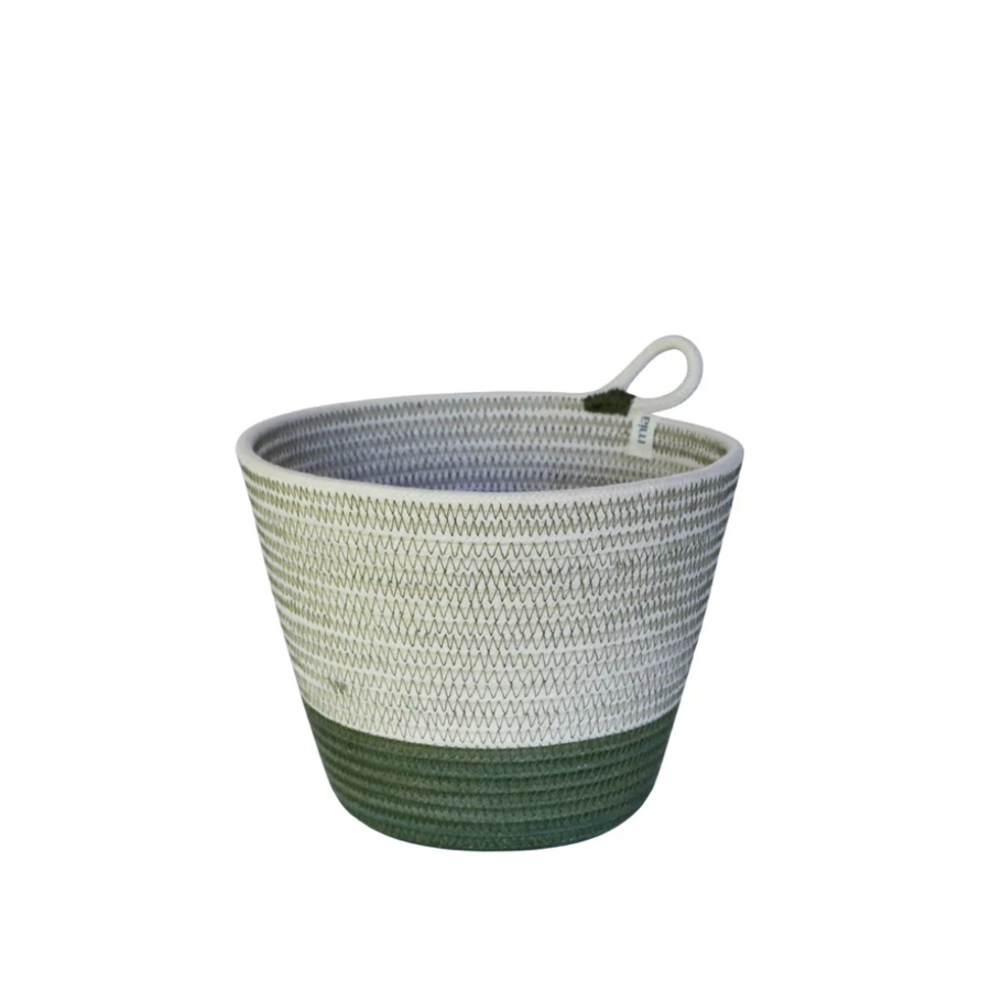 Planter Basket in Olive Green