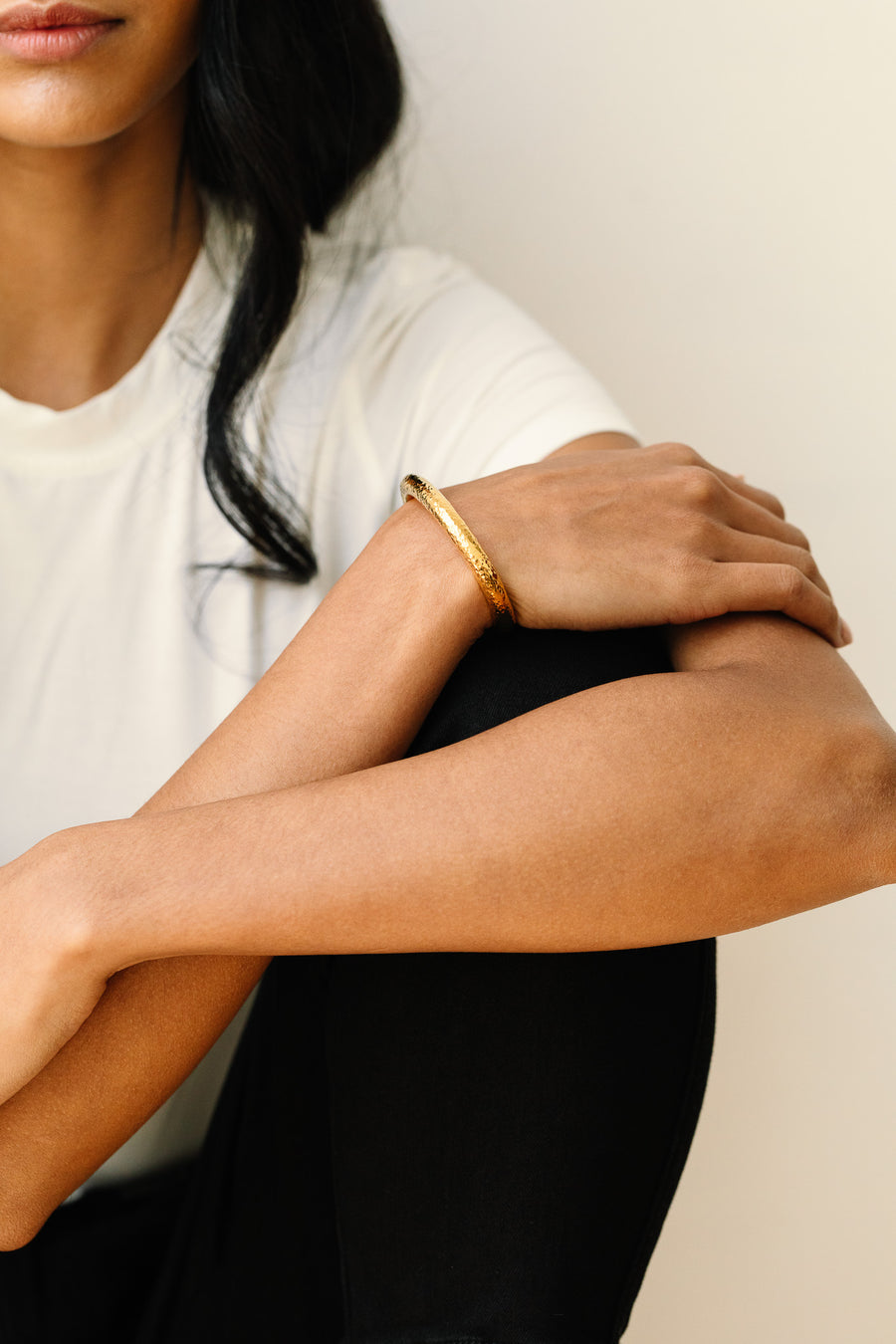Hammered Kumi Cuff, ethical jewellery online by Ashepa