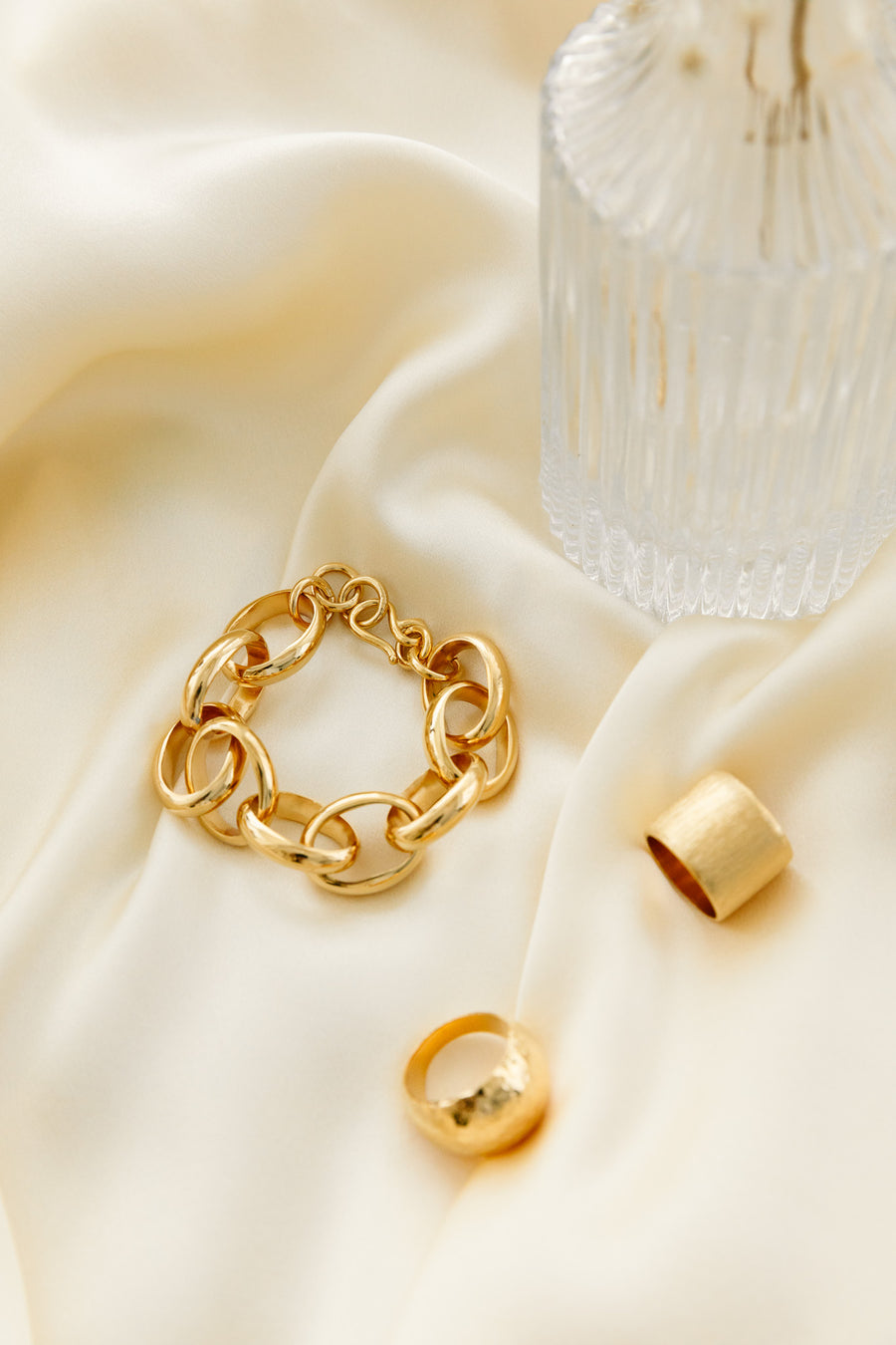 Brass, gold-plated Zulu bracelet by ethically jewellery label Ashepa 